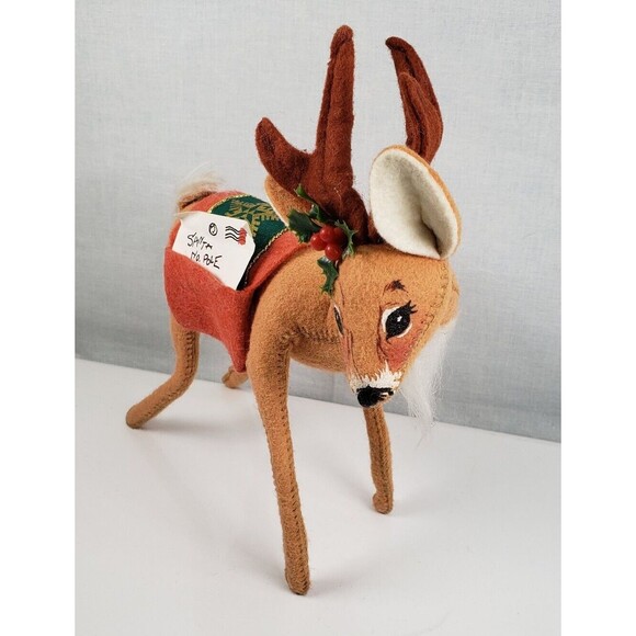 Annalee Dolls 8" Reindeer With Saddlebags Carrying Letters 1998 - Picture 4 of 16